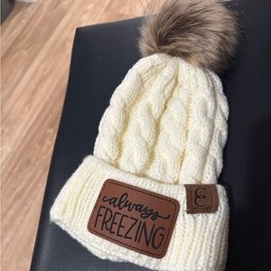 Cozy Cream PomPom Beanie